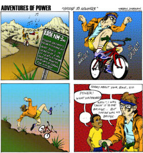 adventures of power comic bridge to nowhere in color